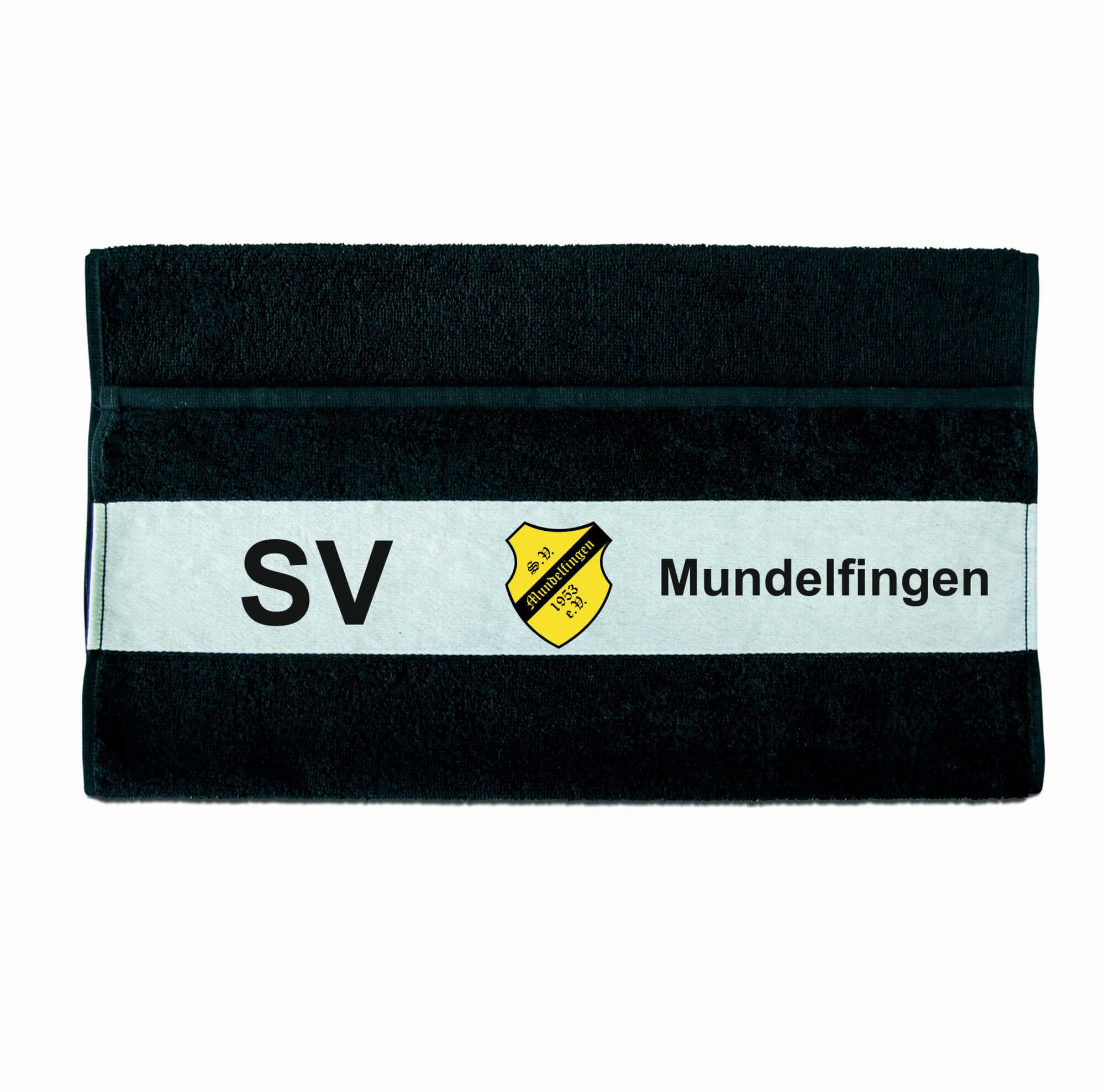 Walkfrottier-Handtuch SV Mundelfingen schwarz 67x140cm