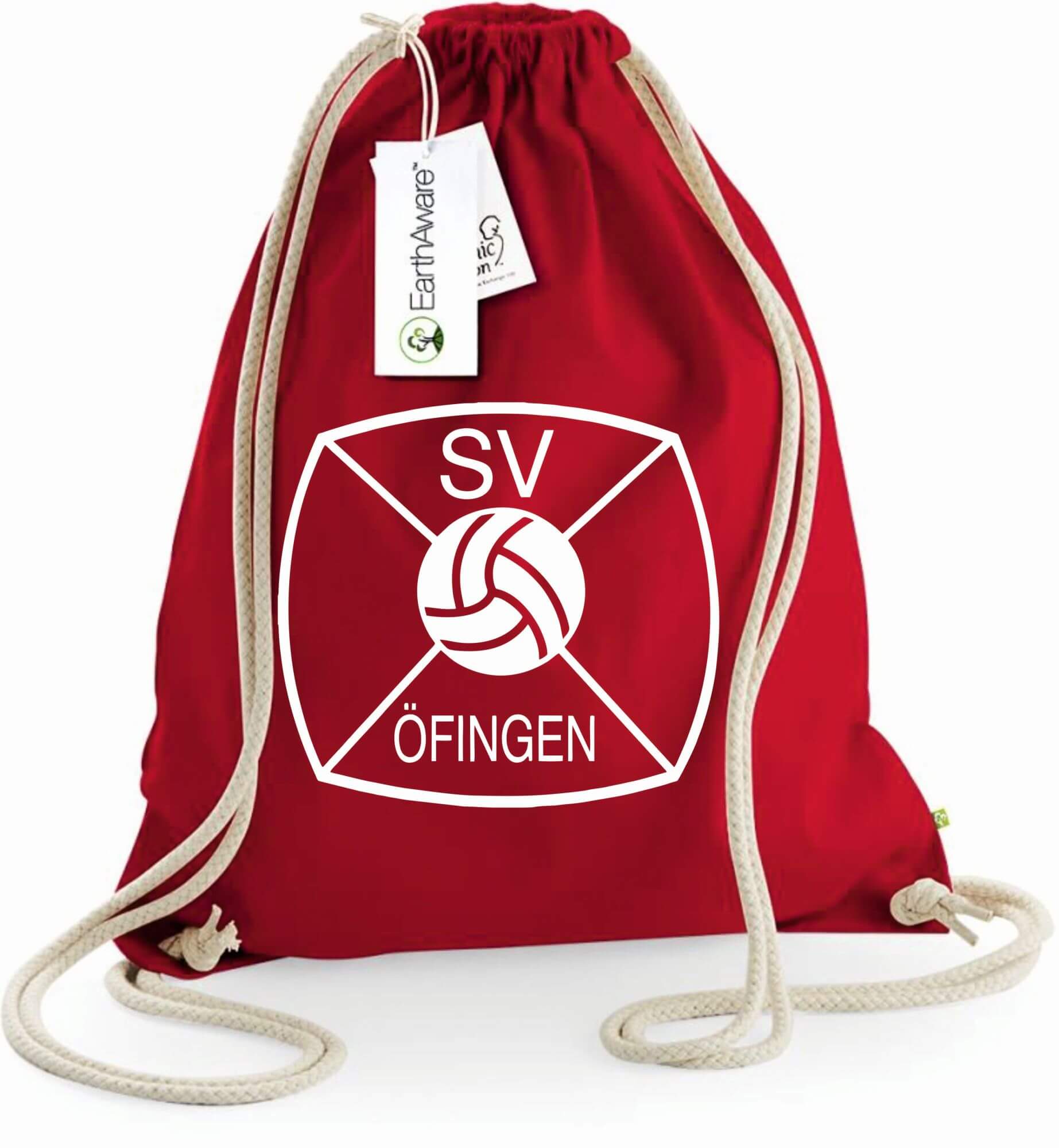 Baumwoll Turnbeutel rot SV Öfingen