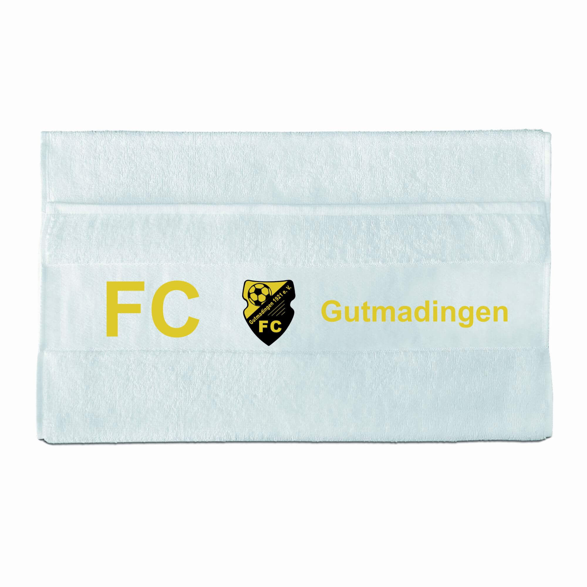 Walkfrottier-Handtuch FC Gutmadingen weiß 67x140cm