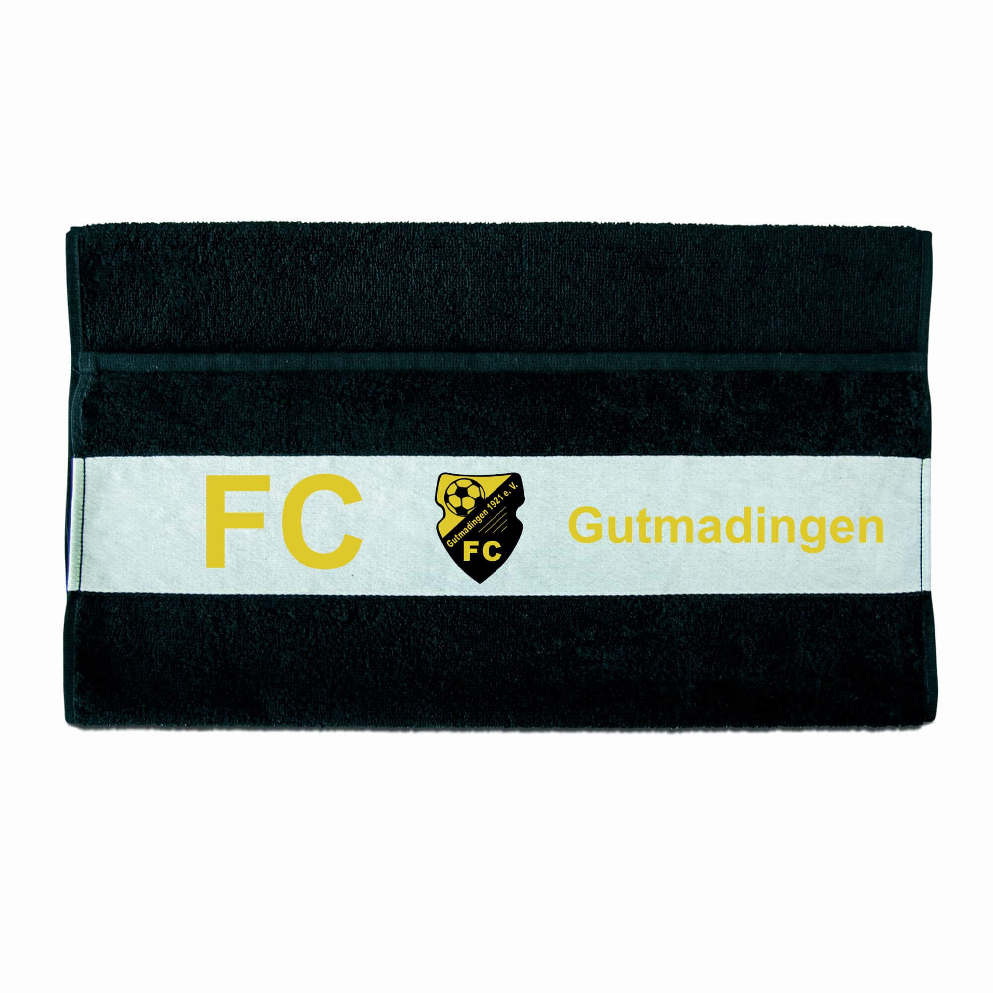 Walkfrottier-Handtuch FC Gutmadingen schwarz 67x140cm