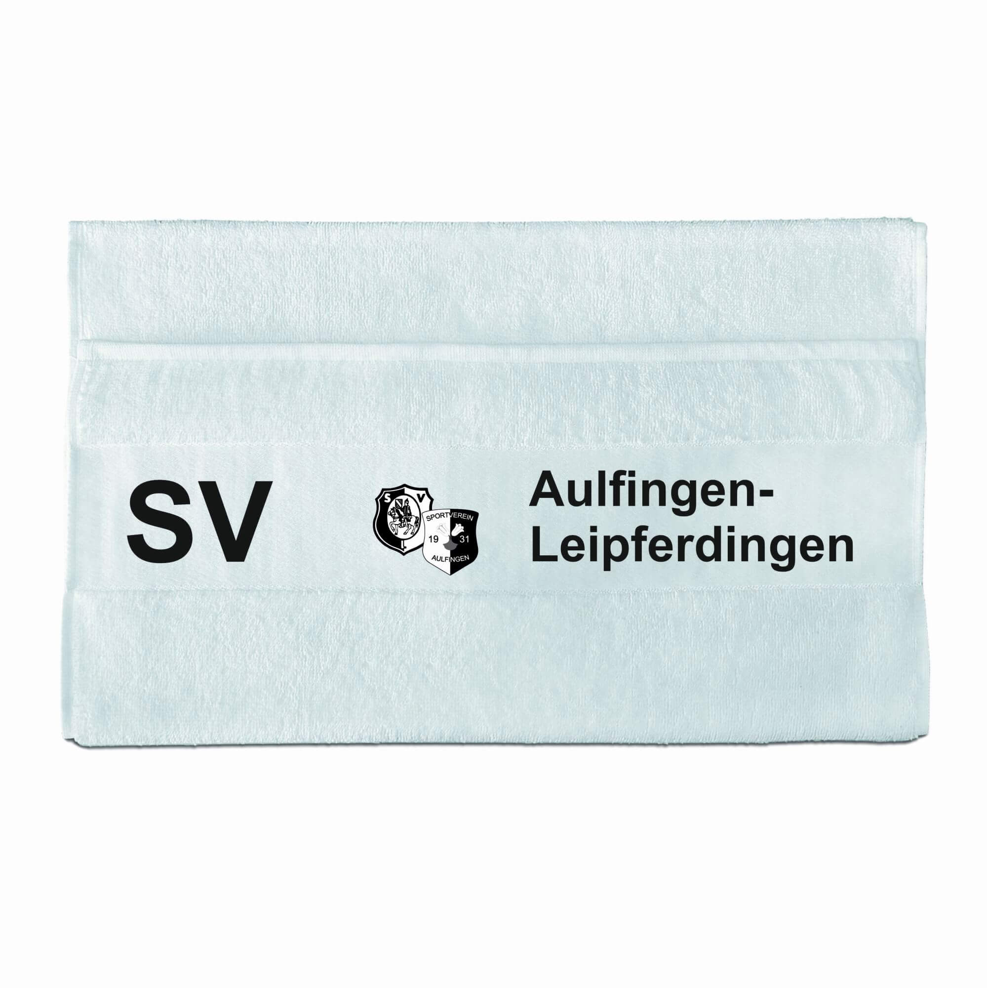 Walkfrottier-Handtuch SV Aulfingen-Leipferdingen weiß 67x140cm